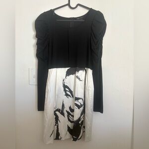 BCBG Max Azria black and white dress